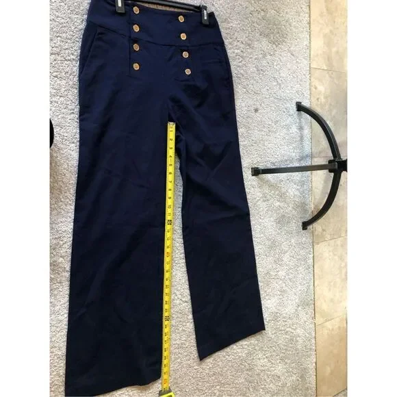 Lauren Ralph Lauren Women’s Navy Blue Sailor Style Dress Pants Size 8 - Picture 10 of 10